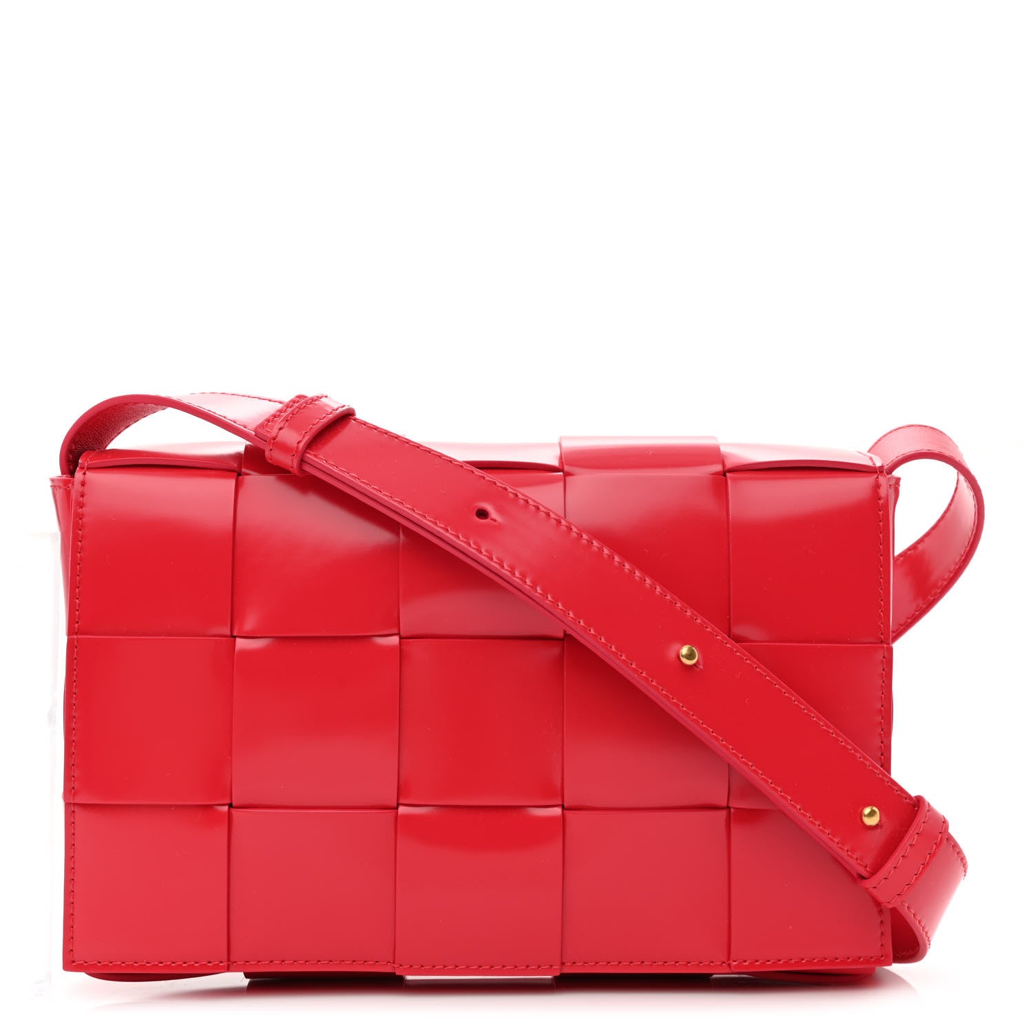 Bottega Veneta Patent Maxi Intrecciato Cassette Crossbody Bag Firework 1 of 10