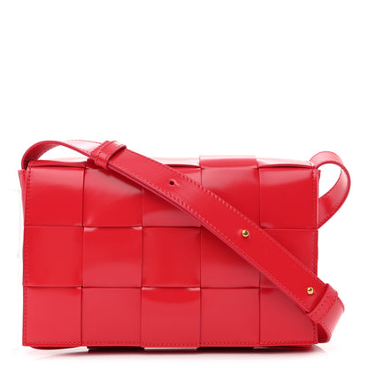 Bottega Veneta Patent Maxi Intrecciato Cassette Crossbody Bag Firework 1 of 10