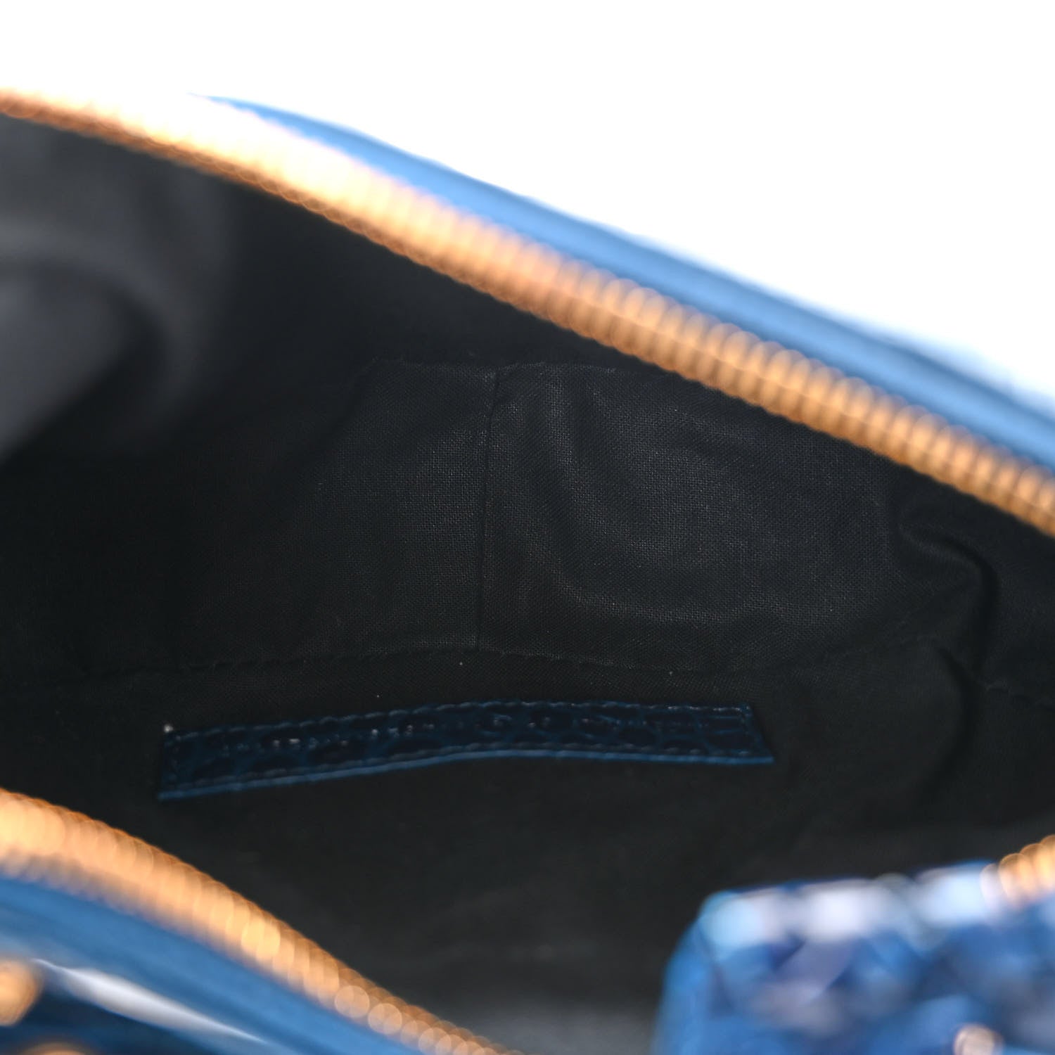 Balenciaga Extra Supple Calfskin Crocodile Embossed Le Cagole Shoulder Bag XS Indigo 5 of 10