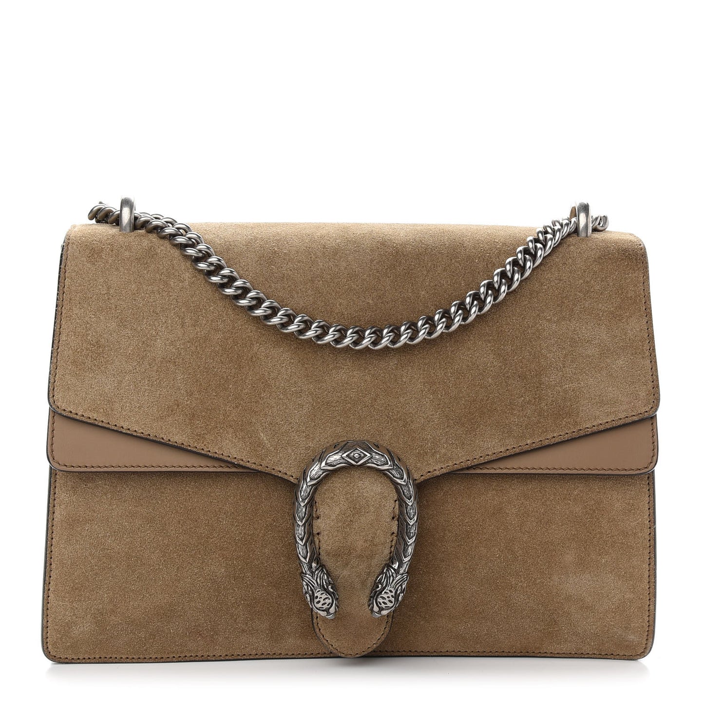 Suede Medium Dionysus Shoulder Bag Taupe