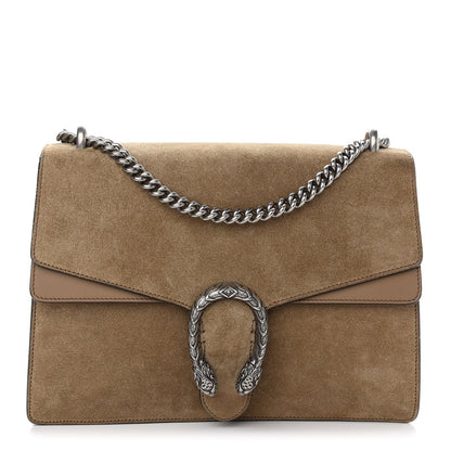 Gucci Suede Medium Dionysus Shoulder Bag Taupe 1 of 10