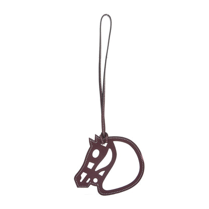 Hermes Swift Paddock Cheval Horse Bag Charm Bordeaux 1 of 4