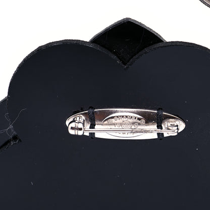 Chanel Polyethylene Foam Flower Brooch Black Blue 3 of 4