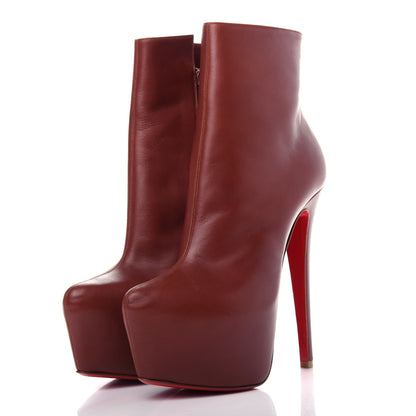 Christian Louboutin Calfskin Daf Booty 160 Ankle Boots 36 Brown 3 of 11