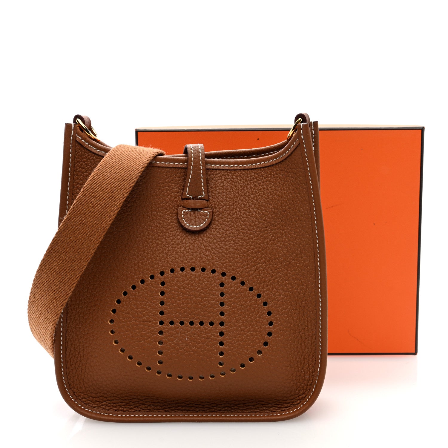 Hermes Taurillon Clemence Evelyne TPM Gold 11 of 11