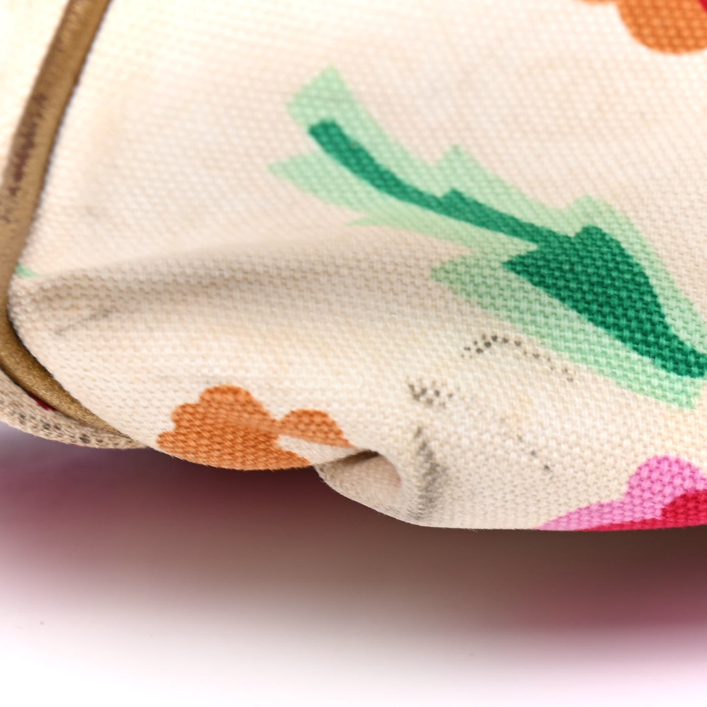 Canvas Floral Print Tote Multicolor