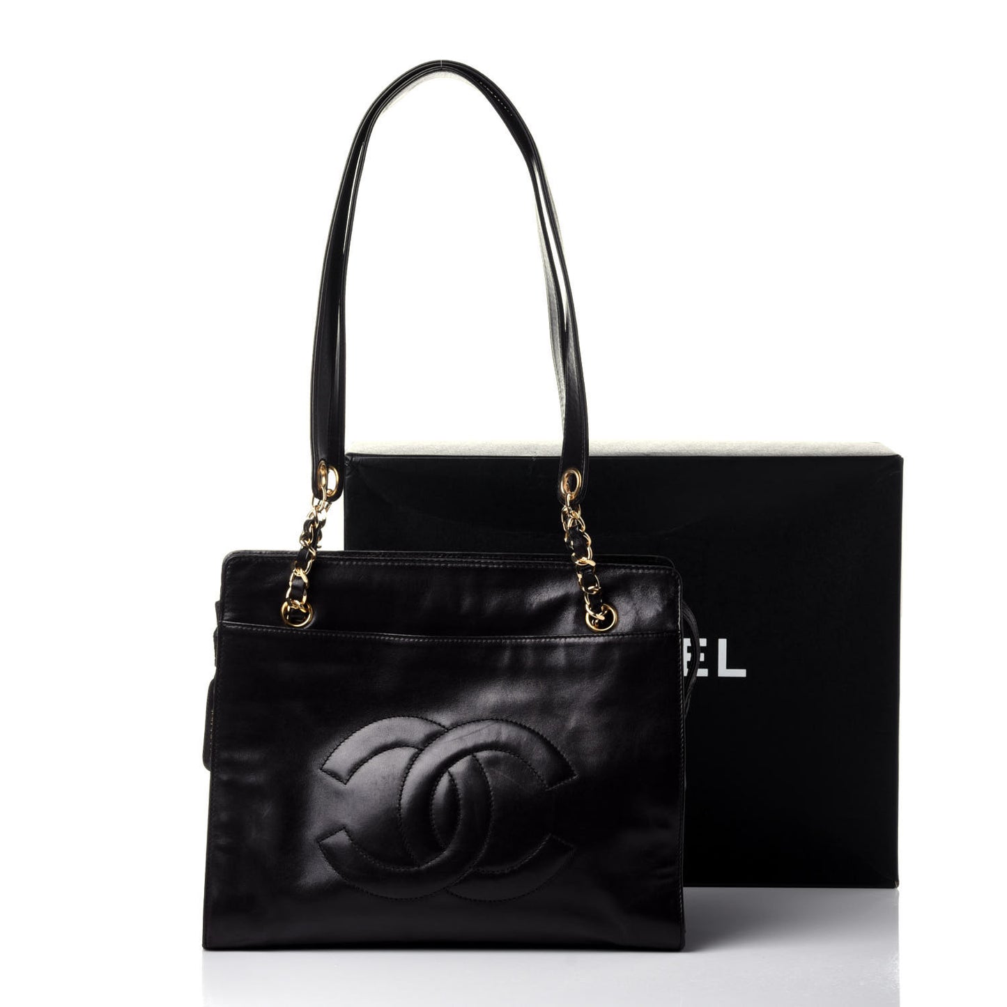 Lambskin CC Shoulder Bag Black