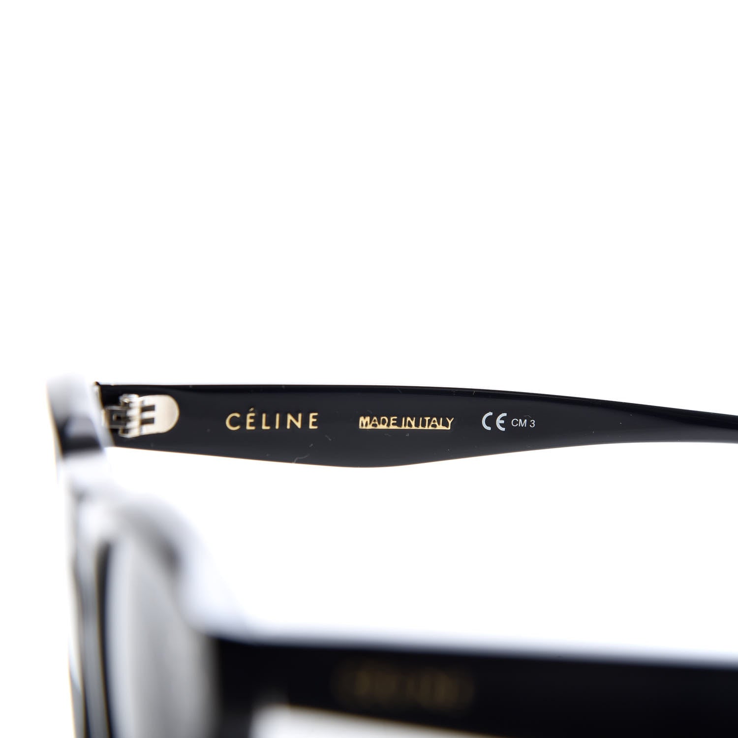 Celine Acetate Bevel Cat Sunglasses CL 41384/F/S Black 5 of 7