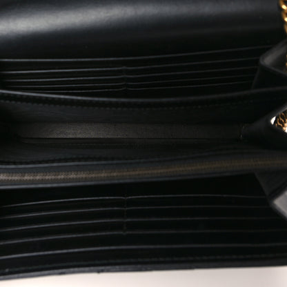 Gucci Calfskin Matelasse GG Marmont Chain Wallet Black 5 of 10