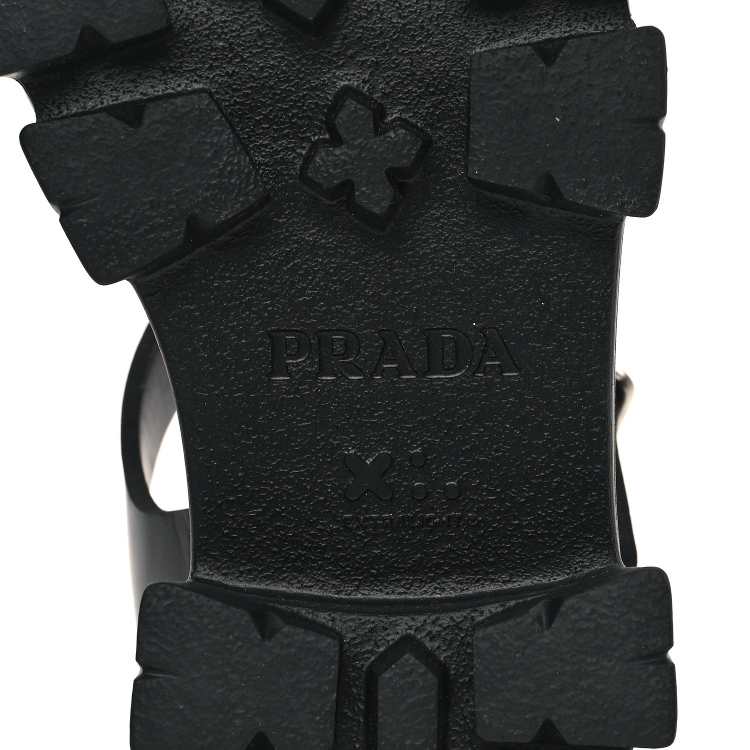 Prada Foam Rubber Triangle Logo Monolith 55mm Cage Sandals 41 Black 6 of 9