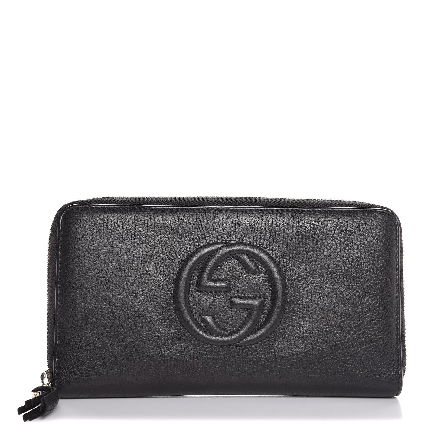 Calfskin Soho Zip Around Wallet Black