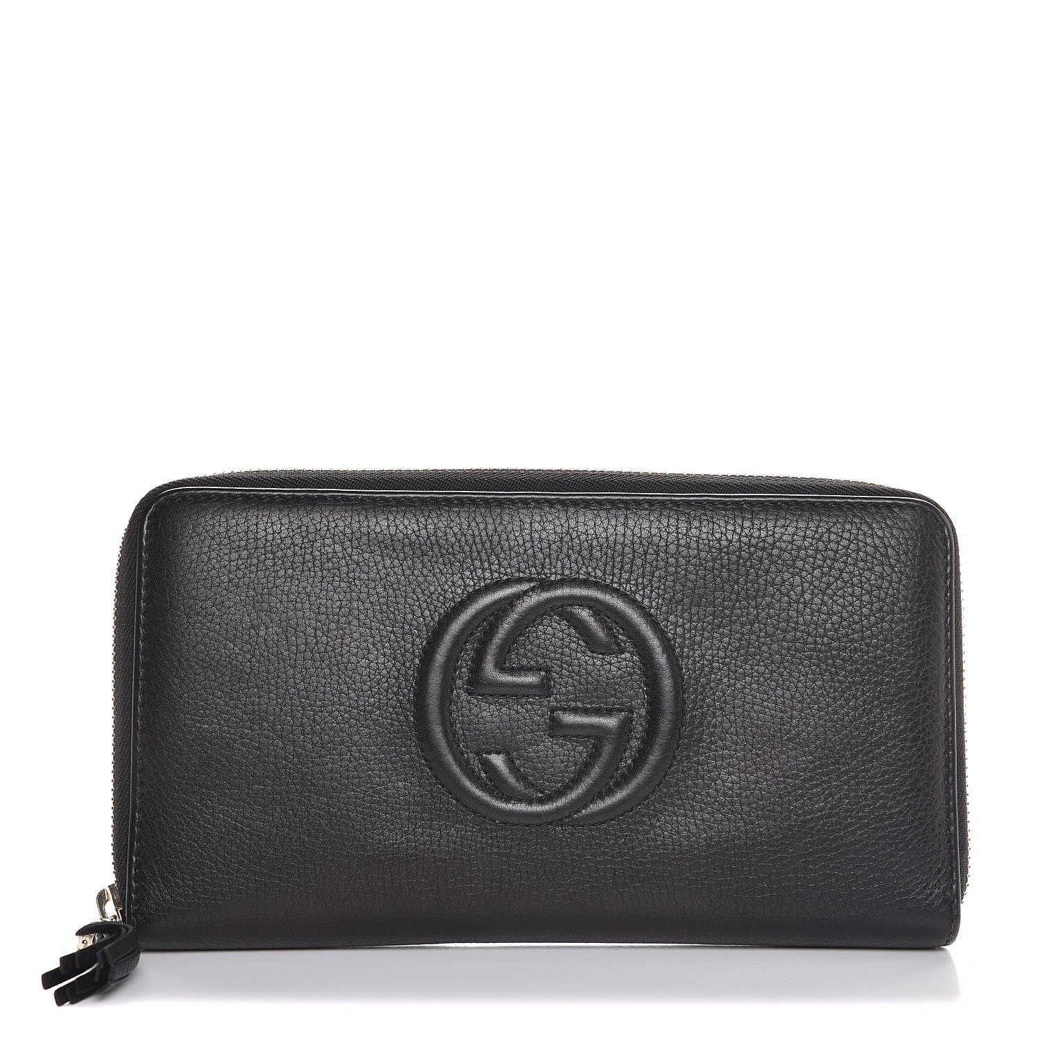 Gucci Calfskin Soho Zip Around Wallet Black 1 of 9
