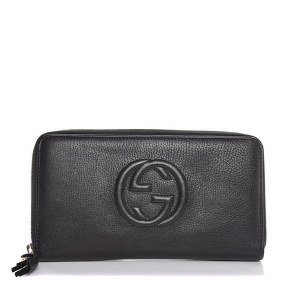 Gucci Calfskin Soho Zip Around Wallet Black 1 of 9