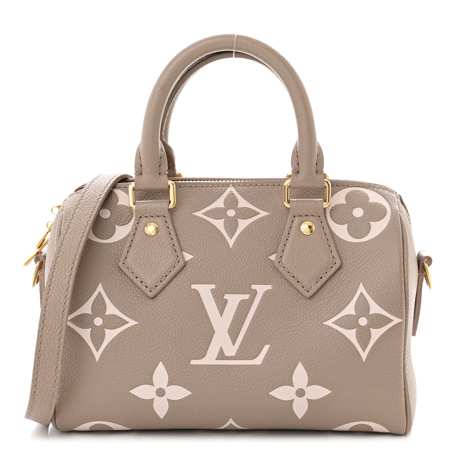 Louis Vuitton Empreinte Monogram Giant Speedy Bandouliere 20 Creme Beige 1 of 10