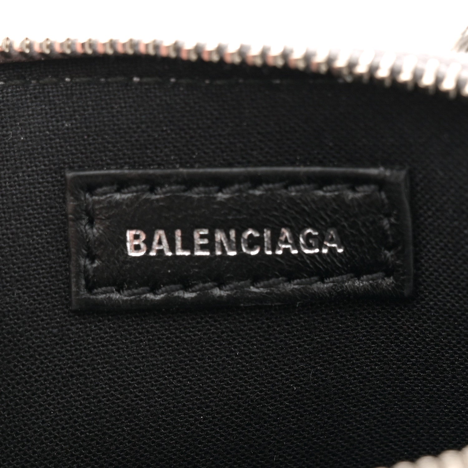 Balenciaga Metallic Calfskin Logo Crocodile Embossed Mini Ville Top Handle Bag Silver Black 6 of 11