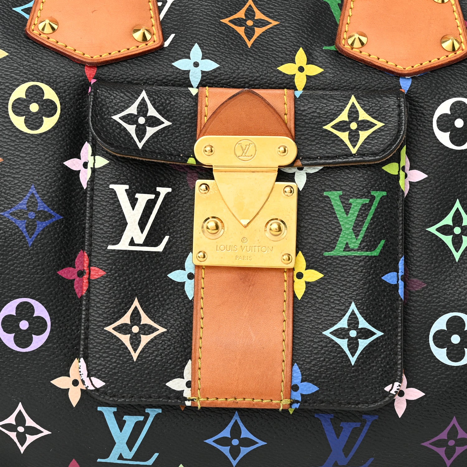 Louis Vuitton Monogram Multicolor Speedy 30 Black 6 of 9
