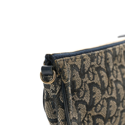 Christian Dior Monogram Mini Saddle Pochette Navy 11 of 14