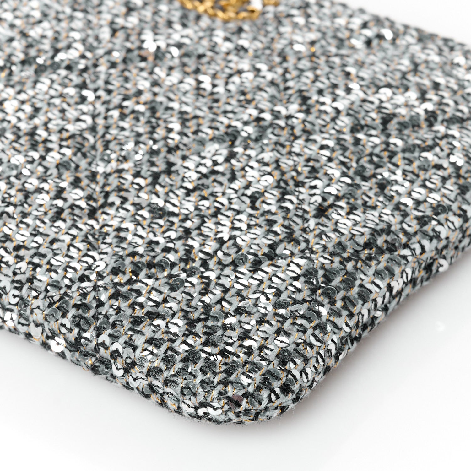 Chanel Sequins Medium 19 Pouch Silver 10 of 10