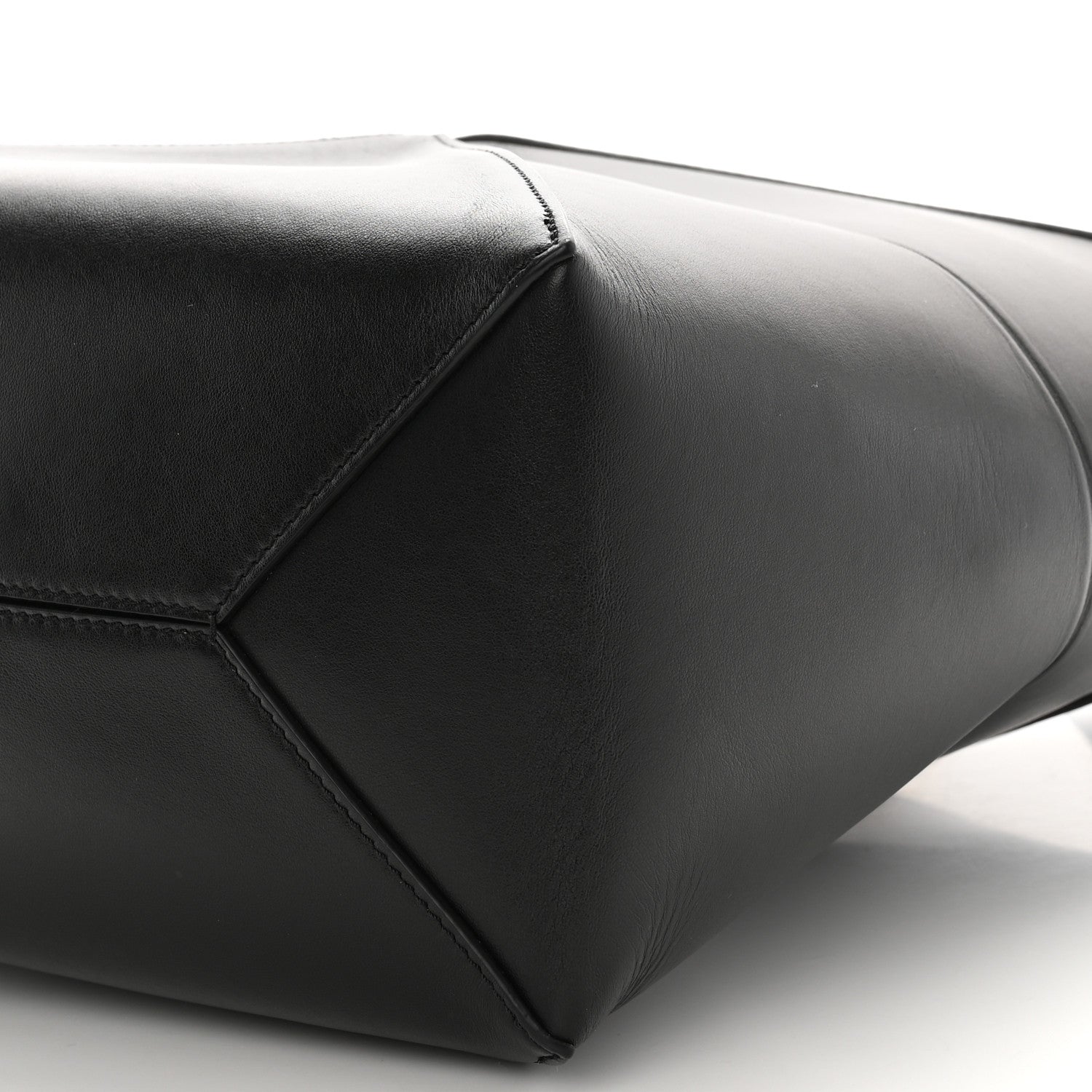 Loewe Shiny Calfskin Medium Puzzle Fold Tote Black 10 of 12