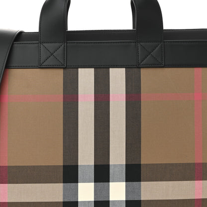 Burberry IP Check Nylon Calfskin Ormond Tote Bag Taupe Brown 7 of 9