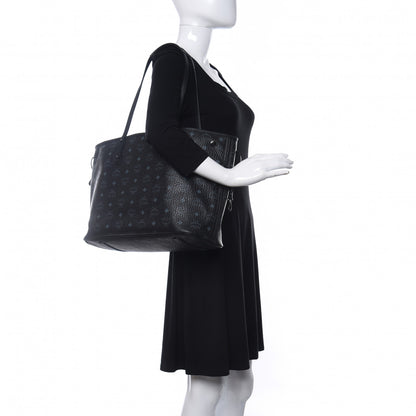 MCM Visetos Medium Project Reversible Shopper Tote Black 2 of 10