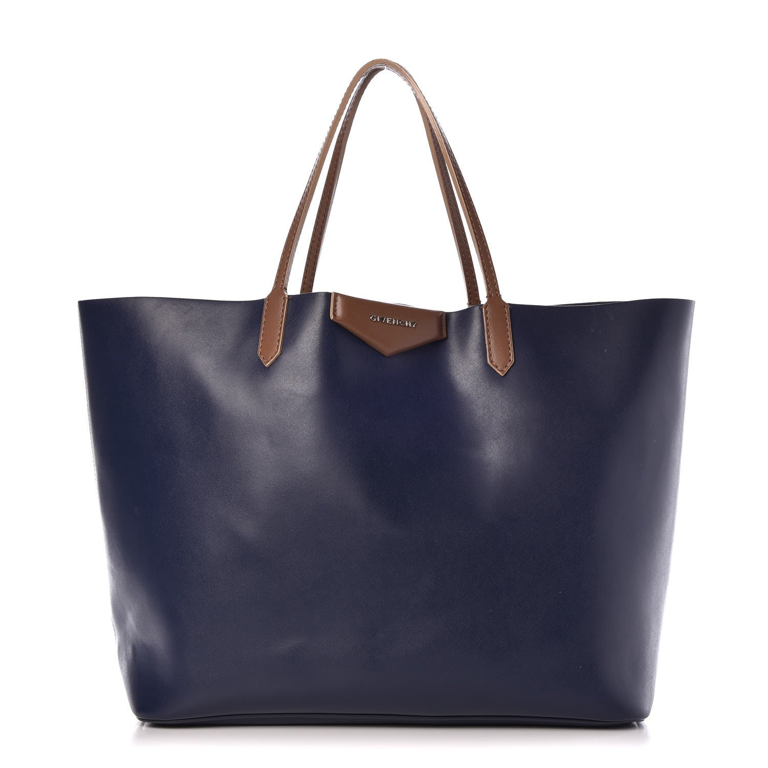 Givenchy Calfskin Large Antigona Tote Navy Beige 1 of 13