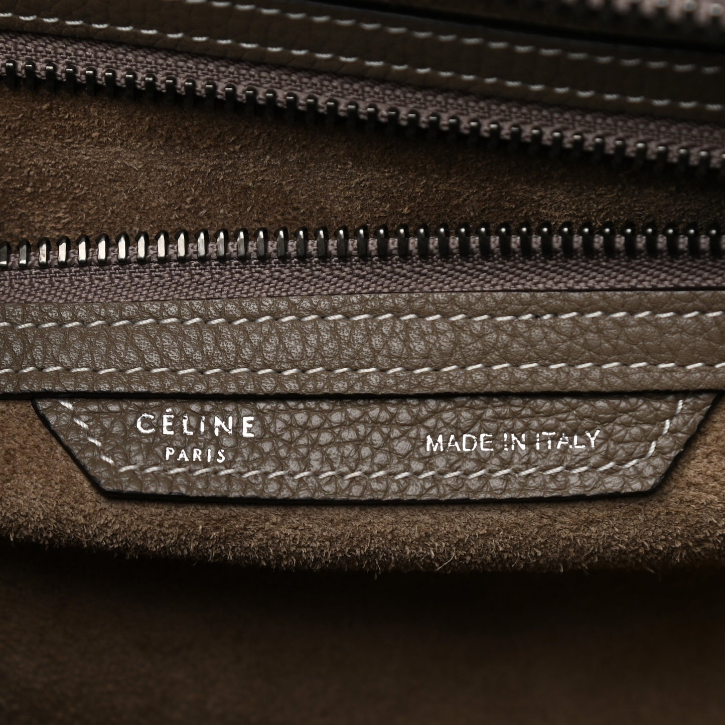 Drummed Calfskin Mini Luggage Bag Souris