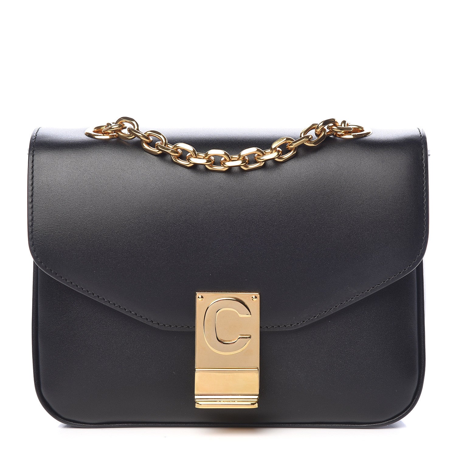 Celine Shiny Calfskin Small C Bag Black 1 of 11