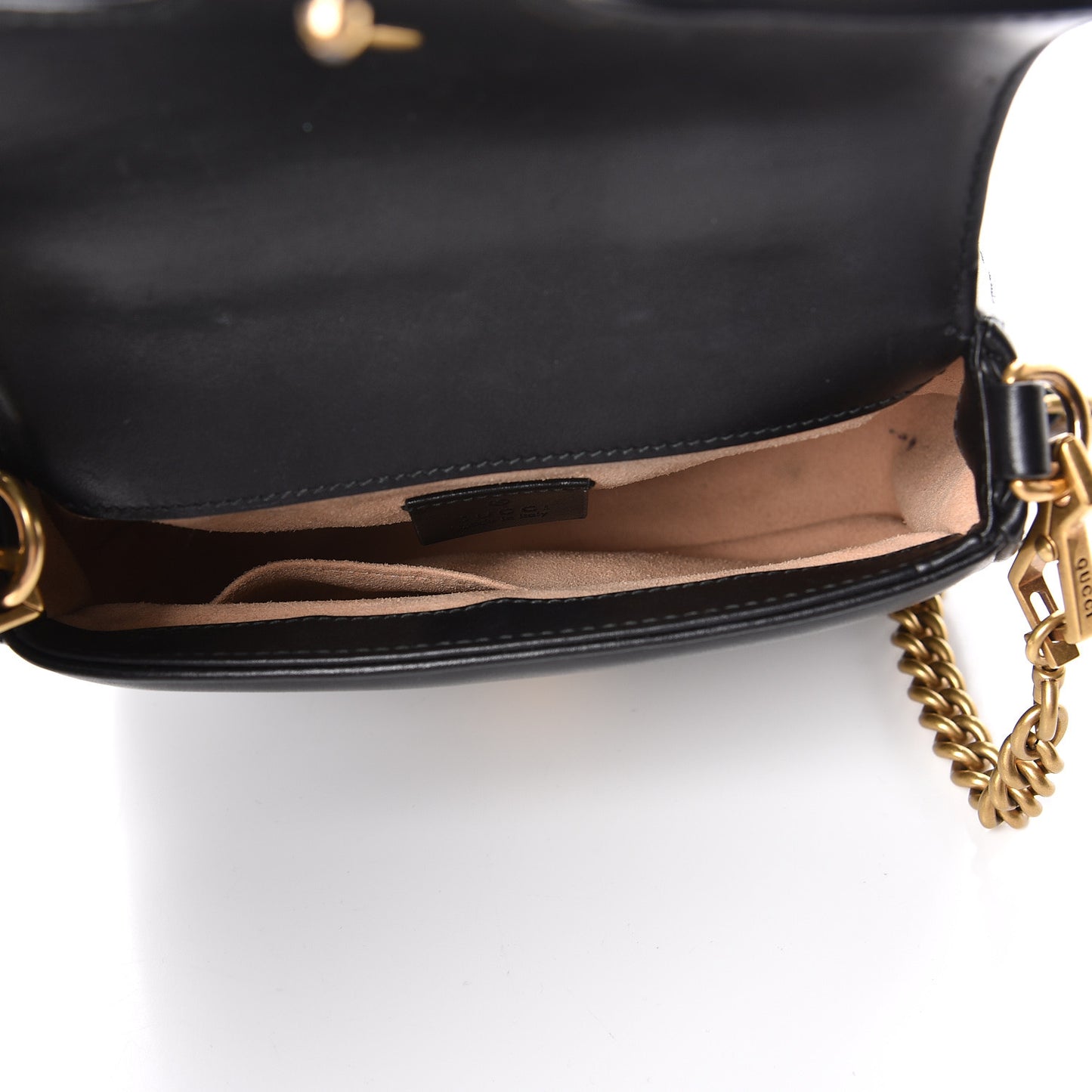 Calfskin Matelasse Mini GG Marmont Top Handle Shoulder Bag Black
