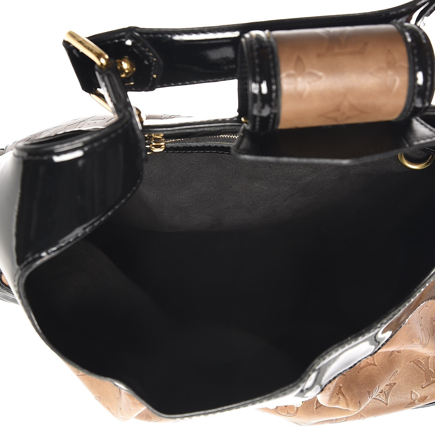 Louis Vuitton Monogram Embossed Polly Hobo Taupe 5 of 7