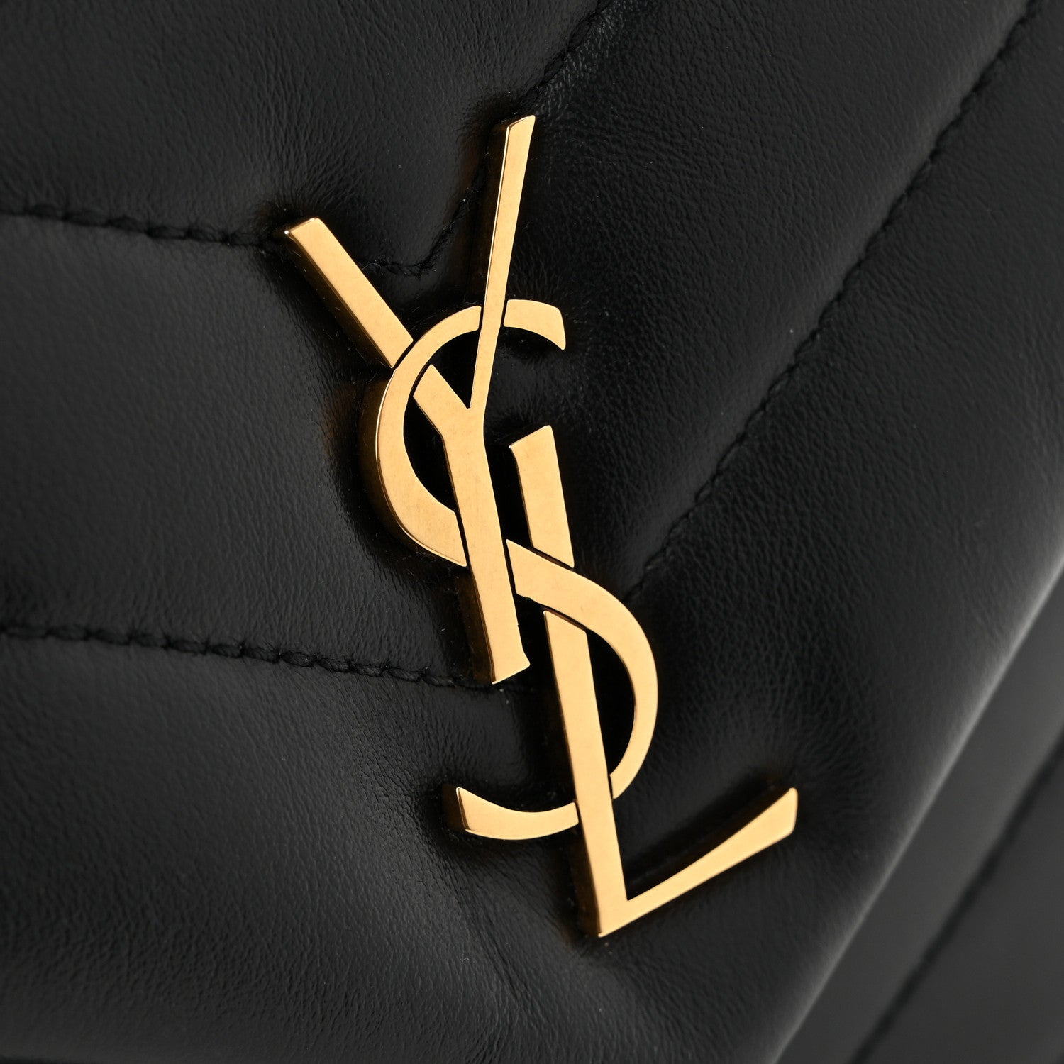 Saint Laurent Calfskin Y Quilted Monogram Toy Loulou Crossbody Bag Black 11 of 12