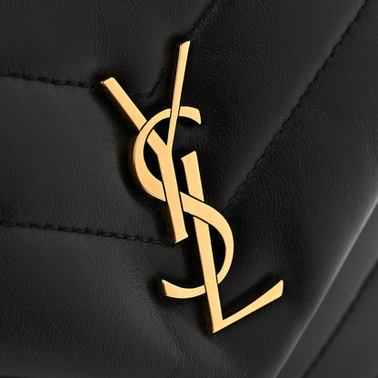 Saint Laurent Calfskin Y Quilted Monogram Toy Loulou Crossbody Bag Black 11 of 12