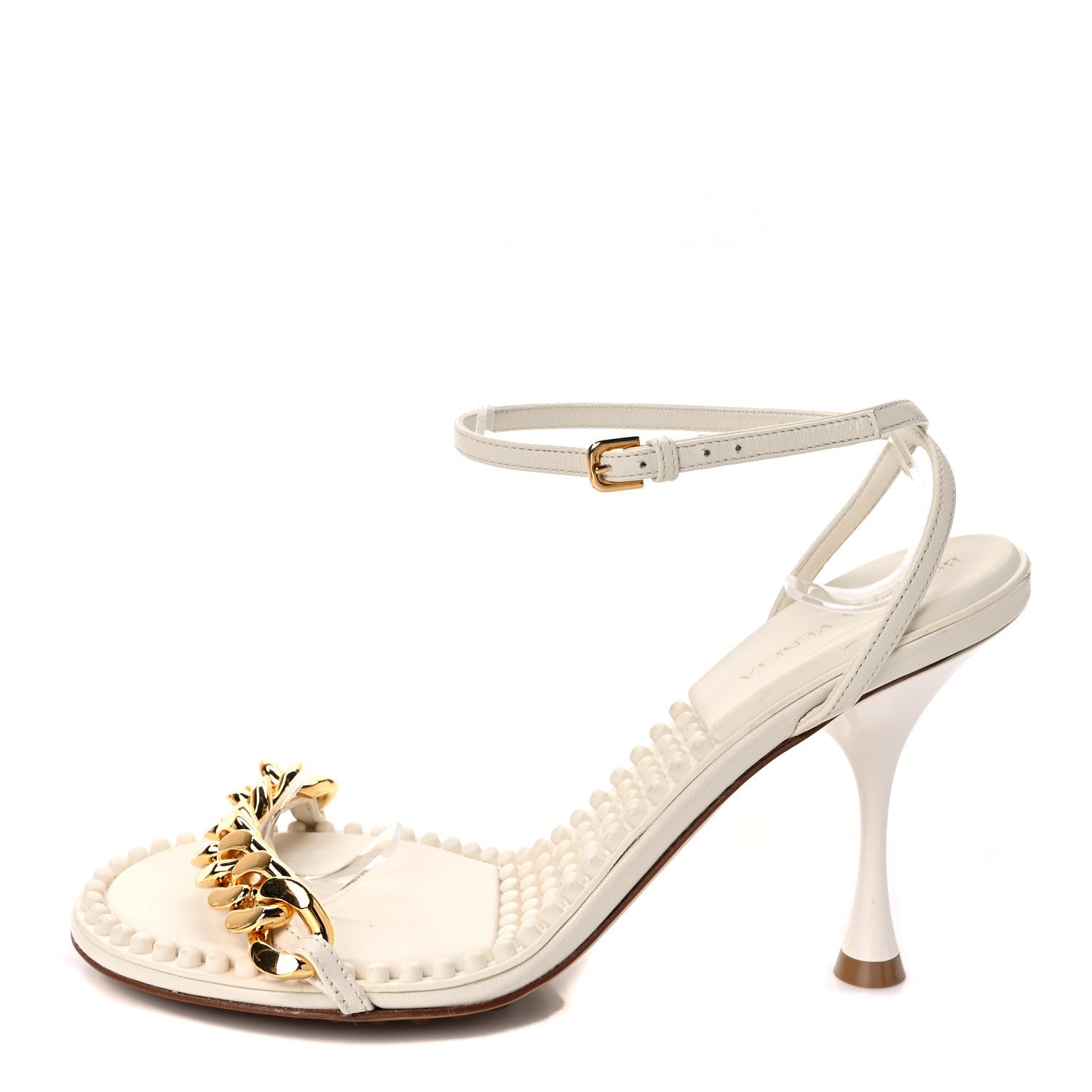 Bottega Veneta Lambskin Dot 90mm Sandals 37.5 String 1 of 7