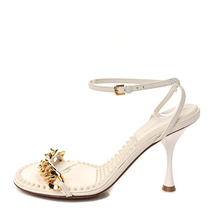 Bottega Veneta Lambskin Dot 90mm Sandals 37.5 String 1 of 7