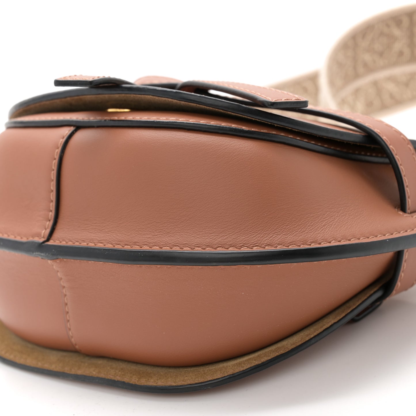 Calfskin Jacquard Mini Gate Dual Bag Tan