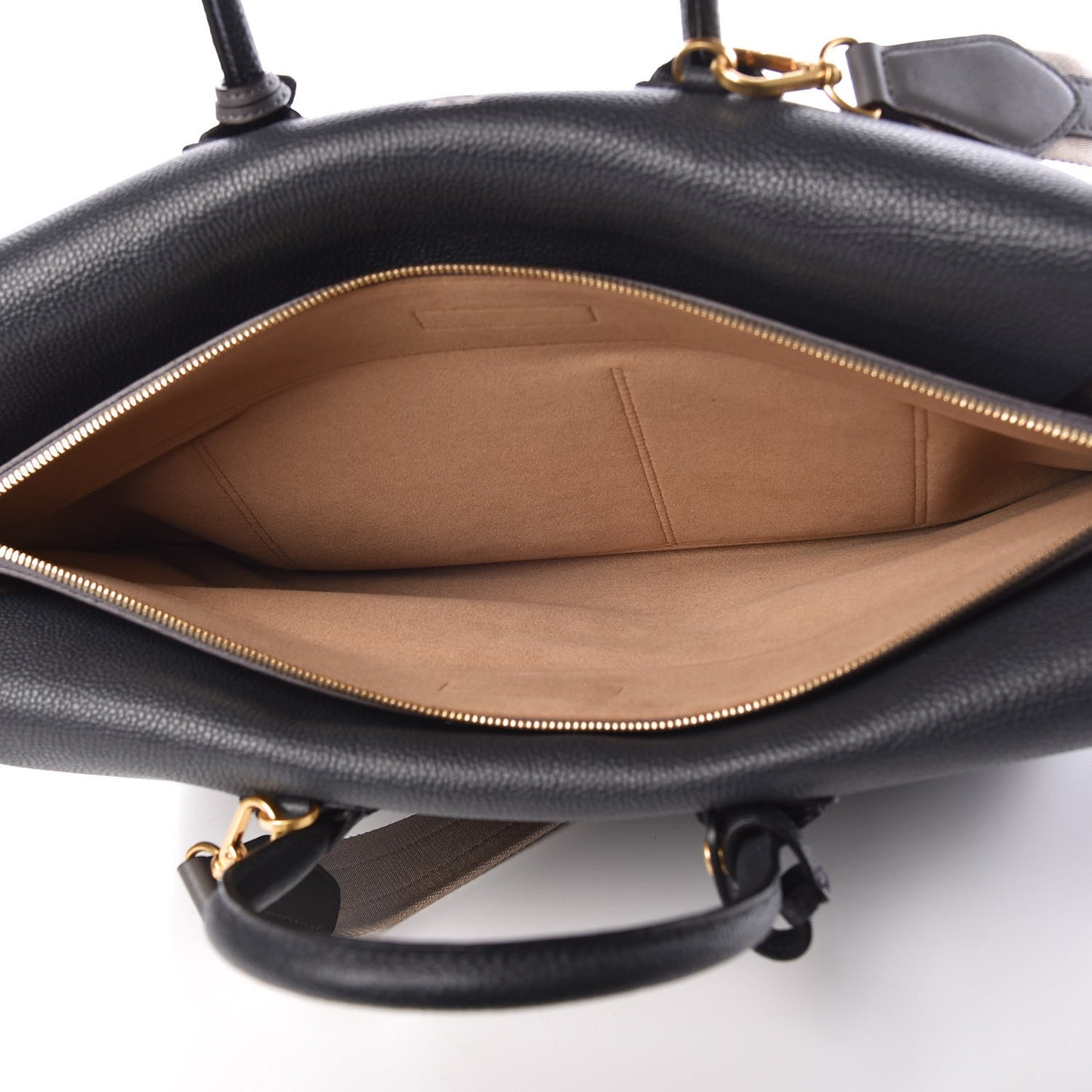 Grained Calfskin Large Milla Tote Phantom Grey