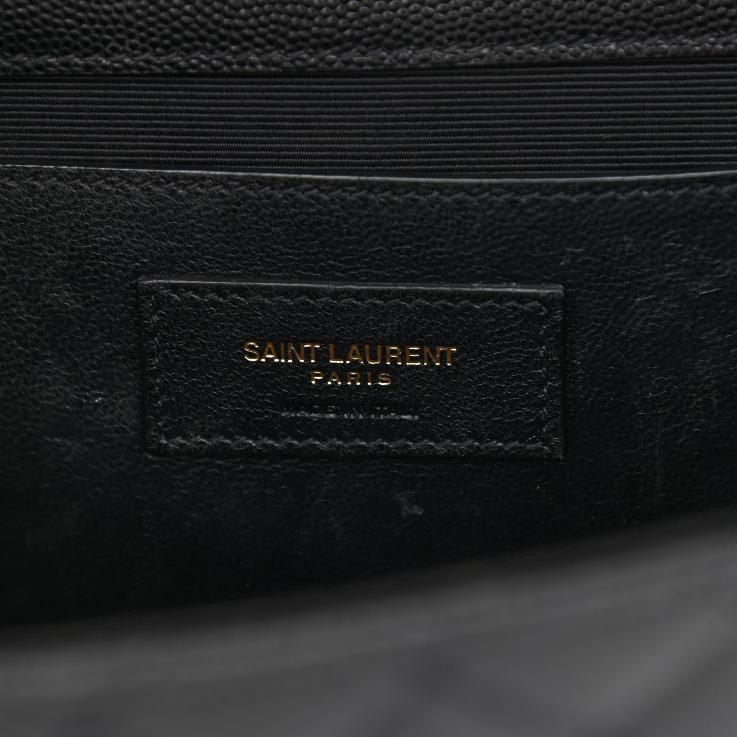 Saint Laurent Grain De Poudre Textured Mixed Matelasse Triquilt Medium Monogram Satchel Black 5 of 15