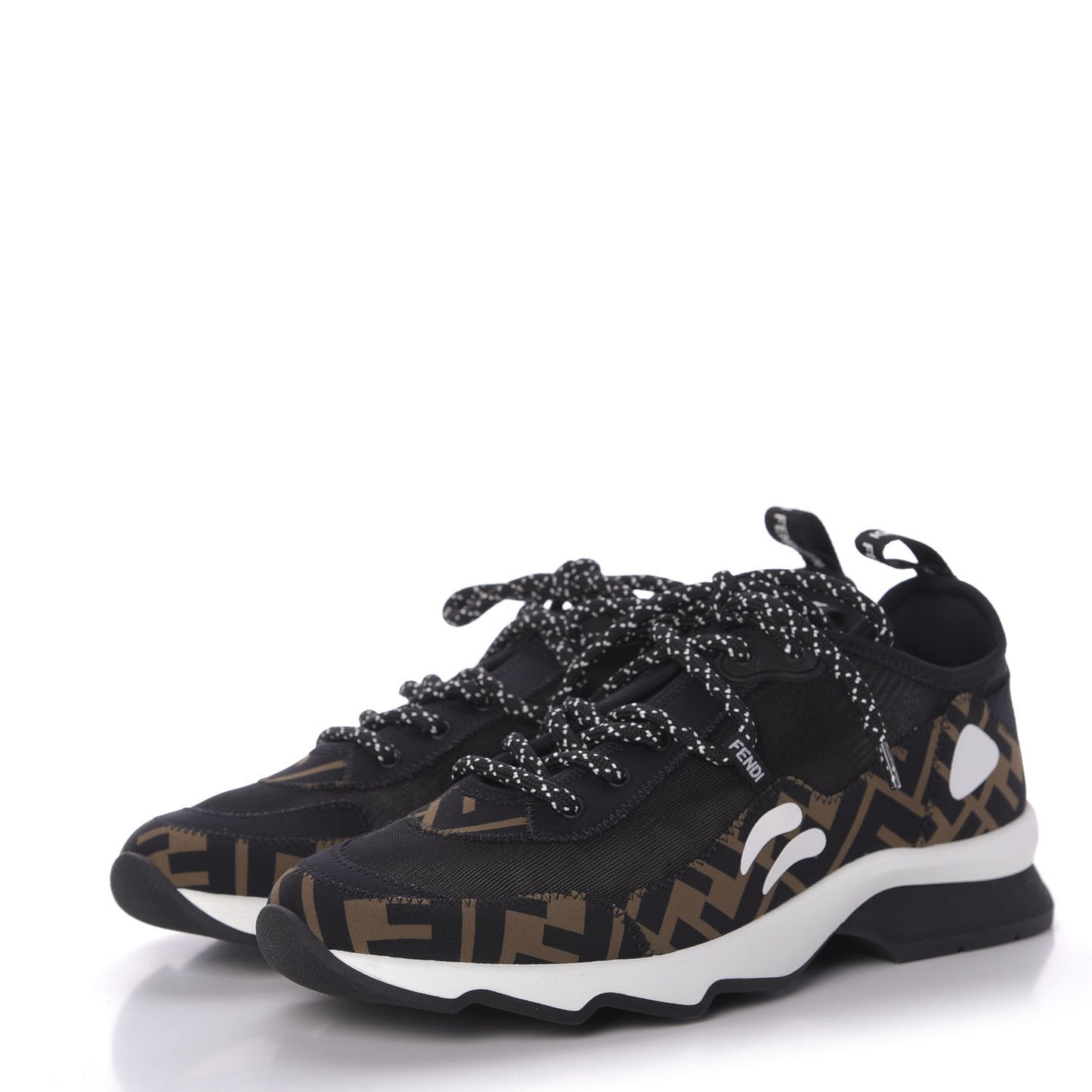Technical Mesh Lycra FFreedom Patchwork Sneakers 39.5 Black Tobacco