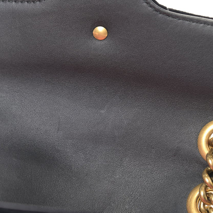 Gucci Velvet Matelasse Mini GG Marmont Shoulder Bag Black 7 of 12