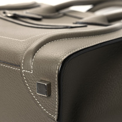 Celine Drummed Calfskin Micro Luggage Souris 9 of 11