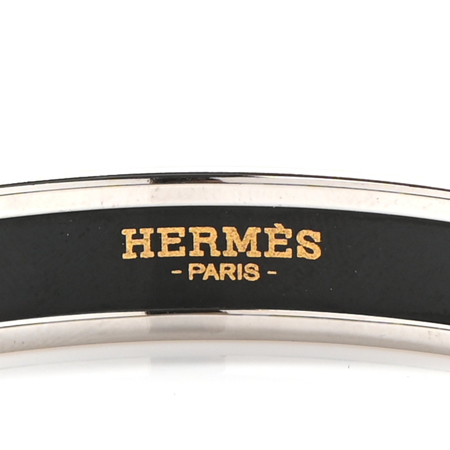 Enamel Printed Narrow Grand Apparat Bracelet Black