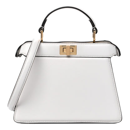 Fendi Shiny Nappa Petite Peekaboo I SEE U Satchel White 1 of 13