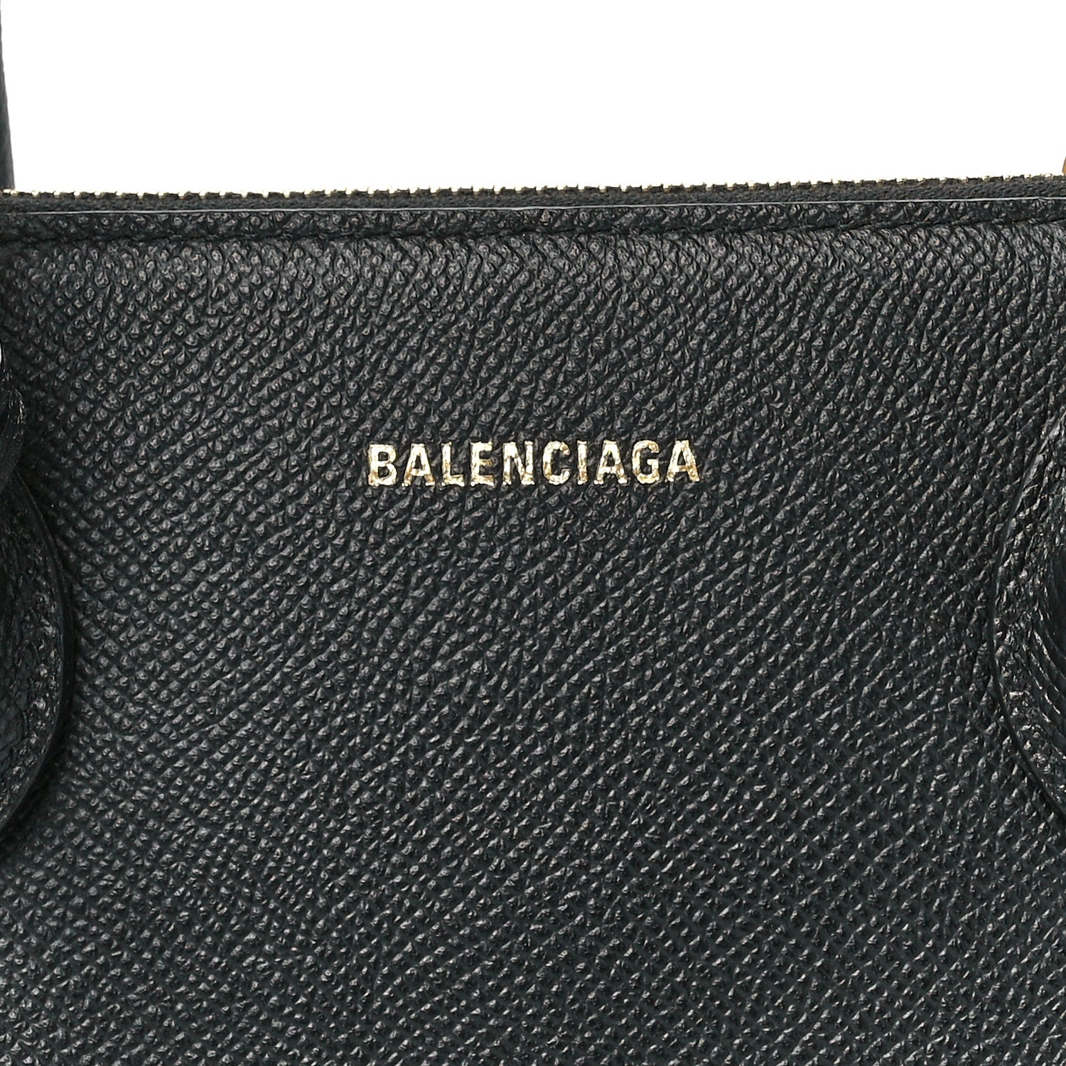 Balenciaga Signature Grained Calfskin Logo S Ville Top Handle Bag Black 8 of 12