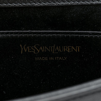 Saint Laurent Calfskin Monogram Large Belle De Jour Clutch Black 6 of 9