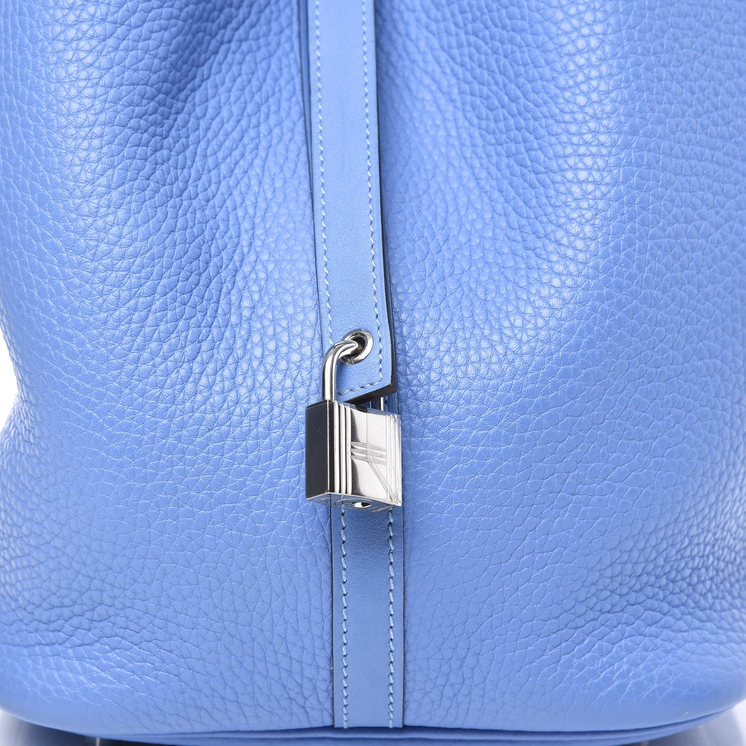 Hermes Taurillon Clemence Swift Picotin Lock 22 MM Bleu Paradis 9 of 10