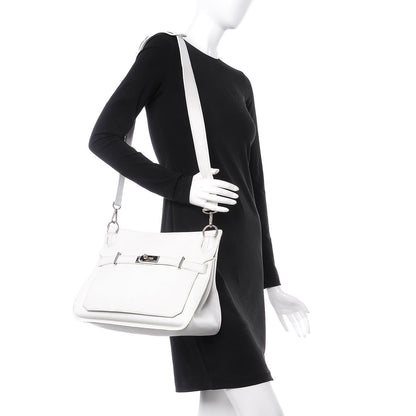 Hermes Taurillon Clemence Jypsiere 34 White 3 of 22