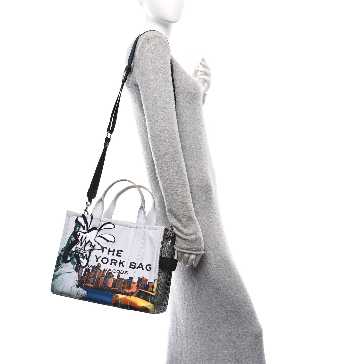 Marc Jacobs Cotton Canvas City Print Medium Tote Bag New York City 2 of 14