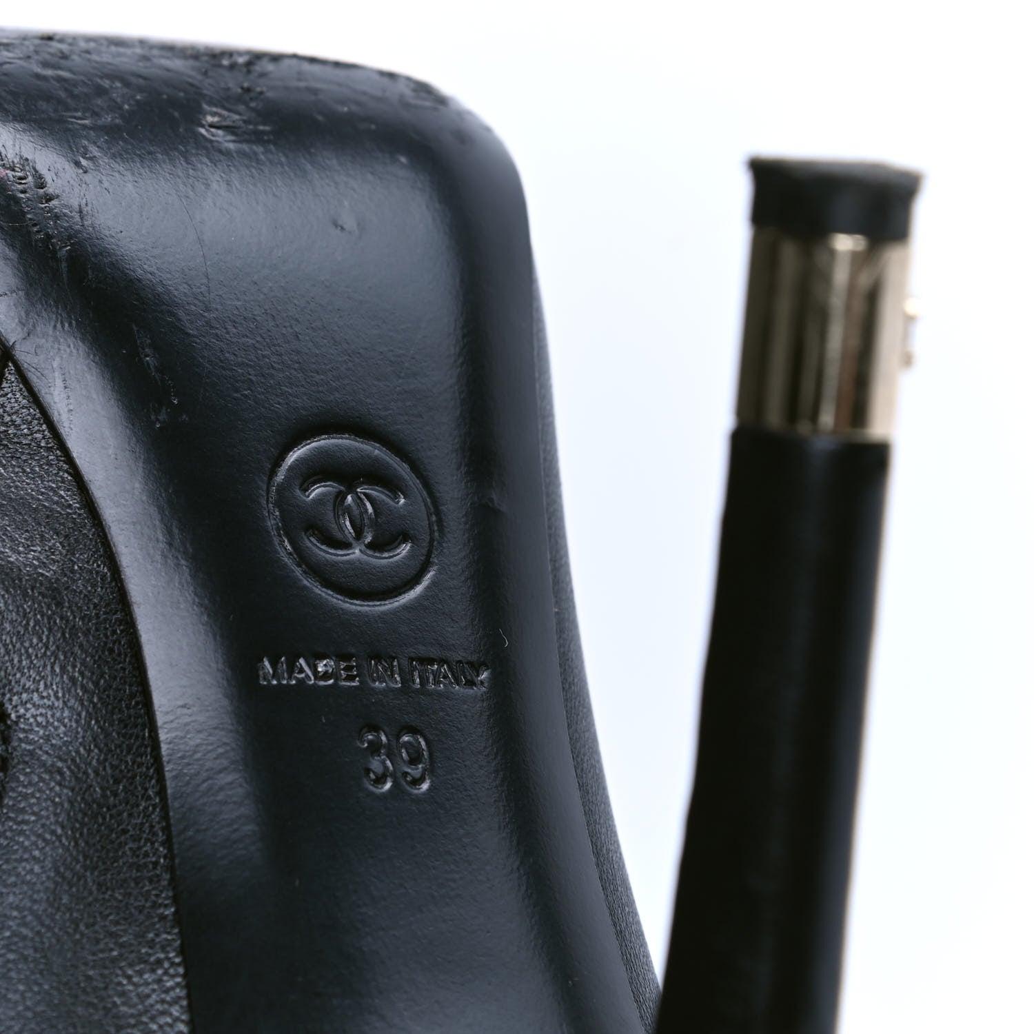 Chanel Lambskin CC Short Ankle Boots 39 Black 7 of 7