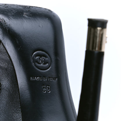 Chanel Lambskin CC Short Ankle Boots 39 Black 7 of 7