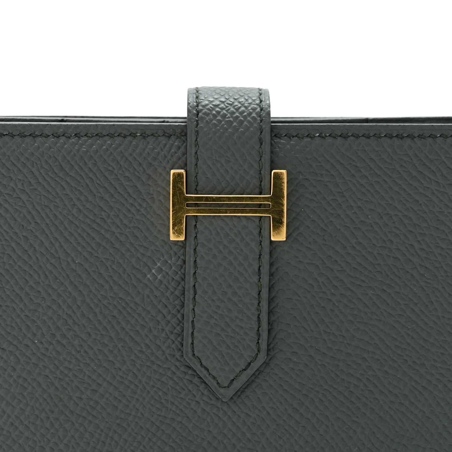 Hermes Epsom Bearn Gusset Wallet Vert Amande 9 of 10